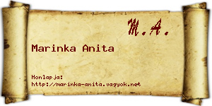 Marinka Anita névjegykártya